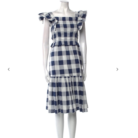 Sea New York Dresses & Skirts - Sea New York Plaid Print Midi Length Dress